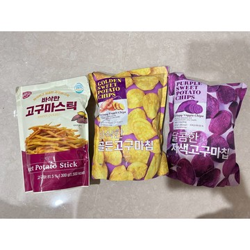 現貨 韓國🇰🇷eatus 樂天超市 酥脆地瓜薯條 300g 薯條餅乾 紅薯餅乾 地瓜餅乾 地瓜片 紫地瓜 紫薯片 蕃薯片