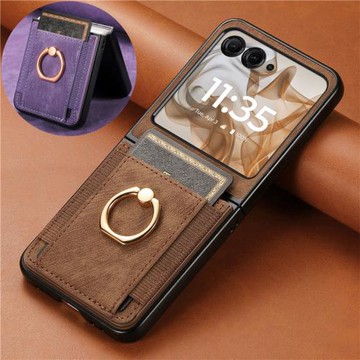 適用摩托羅拉moto razr50手機殼帶指環moto razr50 ultra手機殼插卡包motorazr40可放卡薄電話卡套case cover