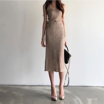 女裝輕熟氣質酷酷風格女裝收腰港風兩件套包臀裙