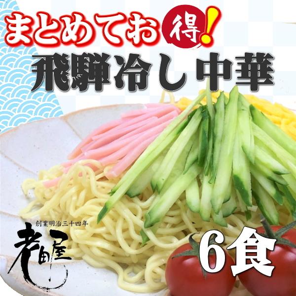 飛騨冷し中華　6食セット　送料無料　冷し中華　細打ちぢれ麺　観光地応援　飛騨市