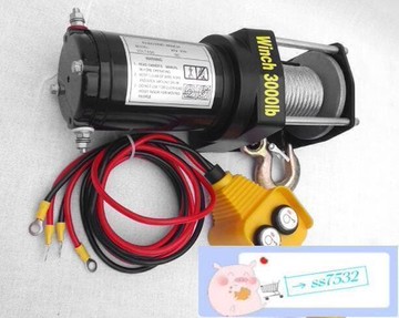 快速出貨 電動絞盤12v車載小型吊機24卷揚機自救起重1噸汽車用電葫蘆升降