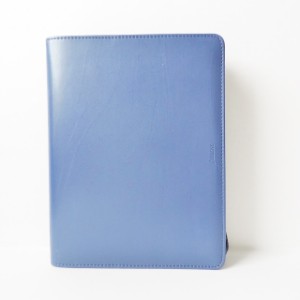 ファイロファックス Filofax 手帳 レディース 美品 ネイビー ラウンドファスナー レザー20231005