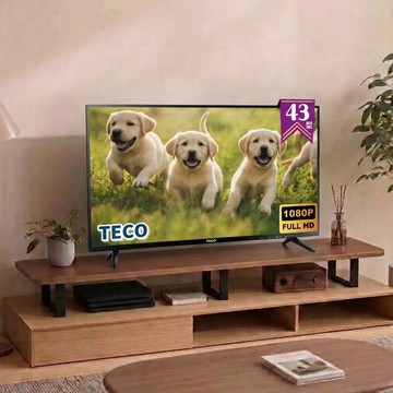 TECO 43型FHD Virtual Sorround環繞音效 低藍光廣視角液晶顯示器 含工業風電視螢幕增高架  (TL43A10TRE)