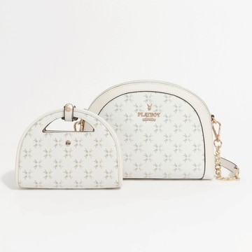 PLAYBOY - 斜背包  White Bunny系列 - 米白色