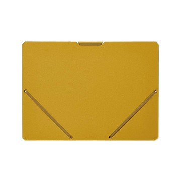 【KING JIM】Sand It文件收納夾 芥黃 A4橫向