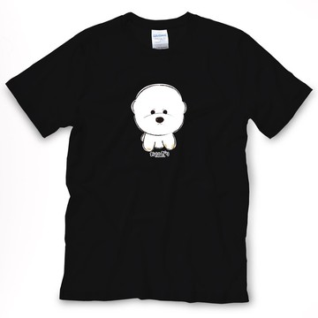小飯糰 中性T恤 Bichon 比熊 小蔥萌萌黑色短T