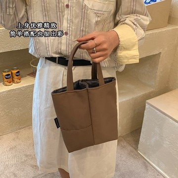 🔥台現🔥韓系雙杯袋 飲料提袋 水壺袋 水壺提袋 手提袋 水杯袋 分隔水杯套 保溫杯套保溫杯提袋雙杯位 通勤水杯袋