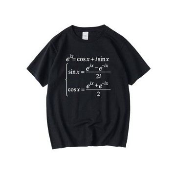 春夏新品大學理科物理數學歐拉公式短袖T恤學生學霸純棉圓領衣服