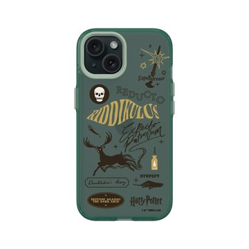 iPhone 15 Clear 憂墨綠 - 哈利波特 Harry Potter - 魔法咒語大集合