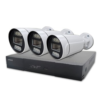 AVTECH 4路3支套餐 500萬 DGD1005 4路監控主機 + 500萬 同軸聲音 槍型攝影機 店面監控 監視器套餐 KingNet帝網