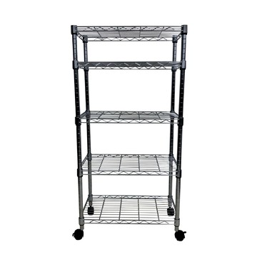我塑我形 60 x 35 x 125 cm MIT耐重移動式萬用鐵力士鍍鉻五層收納架 置物架 鐵力士架 五層架