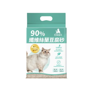毛孩時代 90%纖維絲蘭豆腐貓砂6Lx6包