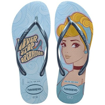 havaianas 哈瓦士 巴西人字拖 女款 Slim princesas 藍灰姑娘 涼鞋 拖鞋 夾腳拖 海灘鞋＊夏日微風＊