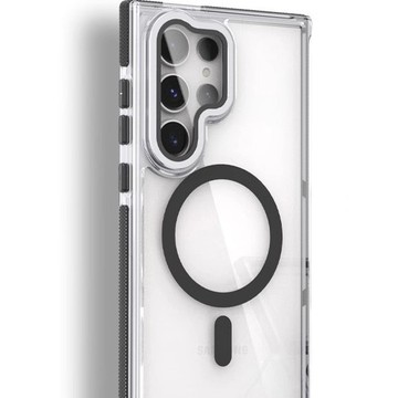 藍獅【鏡頭蓋支架】S26ultra適用於三星S24ultra手機殼透明磁吸S25+防摔S25ultra防滑邊保護套