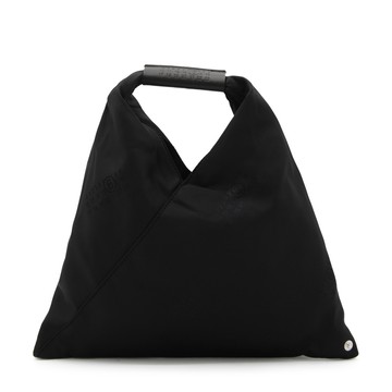 Mm6 Maison Margiela - Black Canvas And Leather Japanese Handle Bag