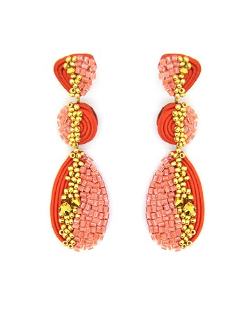 橙色 Fiolent 耳環