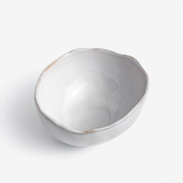 日式 手捻坯土 16cm 陶瓷大碗│牙白│單品