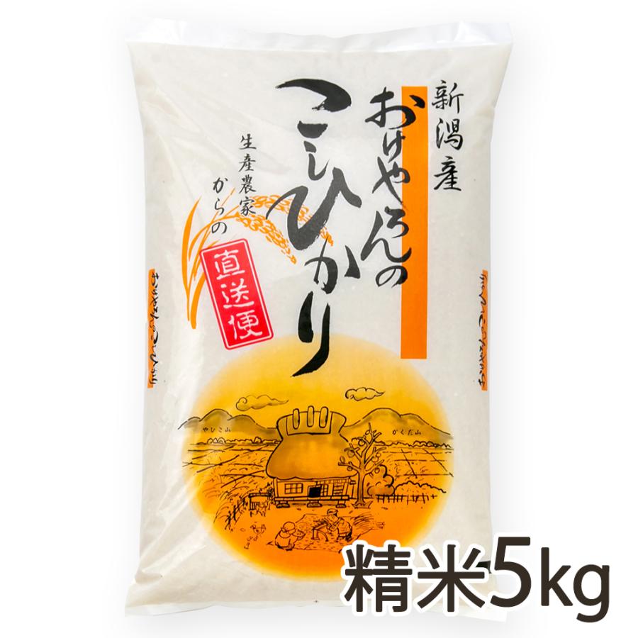 新潟県産コシヒカリ 精米5kg（5kg×1袋） おけやろん 送料無料