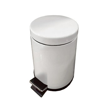 【AOTTO】20公升踩踏式不銹鋼垃圾桶(20L 腳踏垃圾桶 )白色