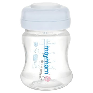 maymom 寬口PP儲乳瓶 AVENT/貝瑞克/馨乃樂/優合 吸乳器 適用  1個  淡藍色  140ml