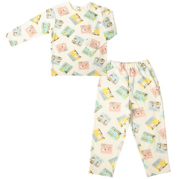 akachan honpo - 長袖家居服-史努比滿版大印花-米白色