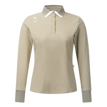 DESCENTE GOLF 迪桑特 KNIT COLLARED FLEECED T-SHIRT 女士 高爾夫翻領上衣