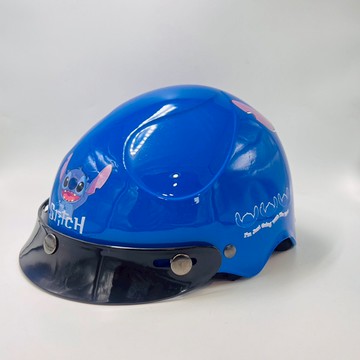 雪帽款兒童安全帽-史迪奇-藍