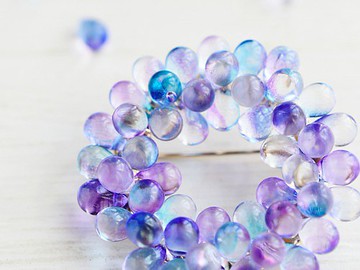 【胸針・S尺寸】繡球花 圓形