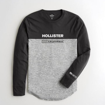 Hollister HCO 長袖 T恤 黑色  1423