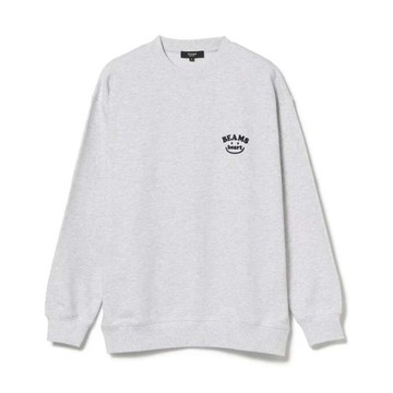 BEAMS HEART 微笑大學T 長袖 淺灰 BEAMS-05 [台灣現貨]