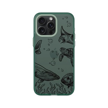 iPhone 15 Pro Max Clear 憂墨綠 - MYMY REVERZ TATTOO - 海底世界