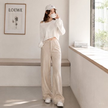卡其色直筒牛仔褲女小個子高腰寬松闊腿拖地褲子2026夏季新款顯瘦百搭牛仔長褲夏天牛仔褲多巴胺穿搭