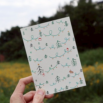 明信片-聖誕小樹