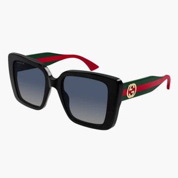 【GUCCI 古馳】方形膠框太陽眼鏡(GG1861S-005 WEB 系列)