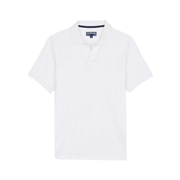 Palatin 素色有機棉珠地布 Polo 衫（海鹽白、M）