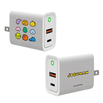 【正版授權】JOGUMAN臉型款USB3.0+PD20W雙孔充電器