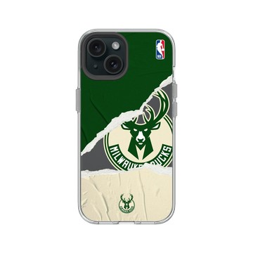 iPhone 15 Clear 透明 - NBA - 熱血系列-密爾瓦基公鹿 Milwaukee Bucks - Sweat and Tears