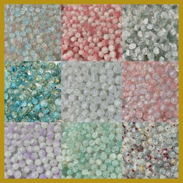 （20個/包）10mm凍色裂紋珠琉璃珠 玉碎漸變色圓珠 古風DIY手作飾品 串珠 串珠材料 串珠材料包 珠珠材料 手串材