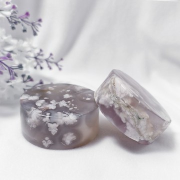 櫻花瑪瑙 藕紫 鐲心 圓牌 紙鎮 文鎮 無飾牌 收藏 擺件 單品 禮物