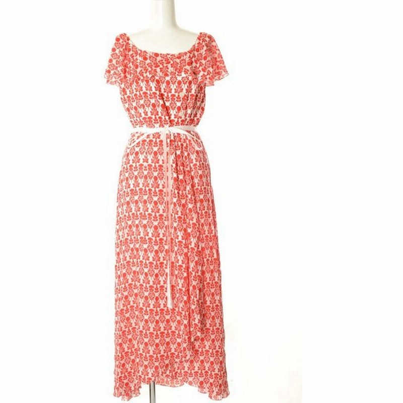Tae Ashida 総柄 ドレス ワンピース 7 レッド タエアシダ 通販 Lineポイント最大0 5 Get Lineショッピング