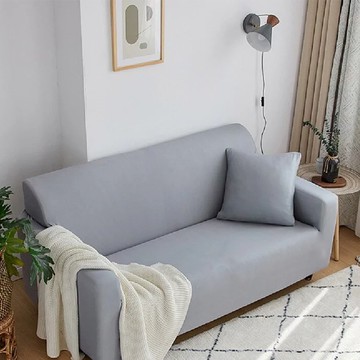 彈力全包沙發套 92%聚脂纖維+8%氨綸  190~230cm  純灰色  1個