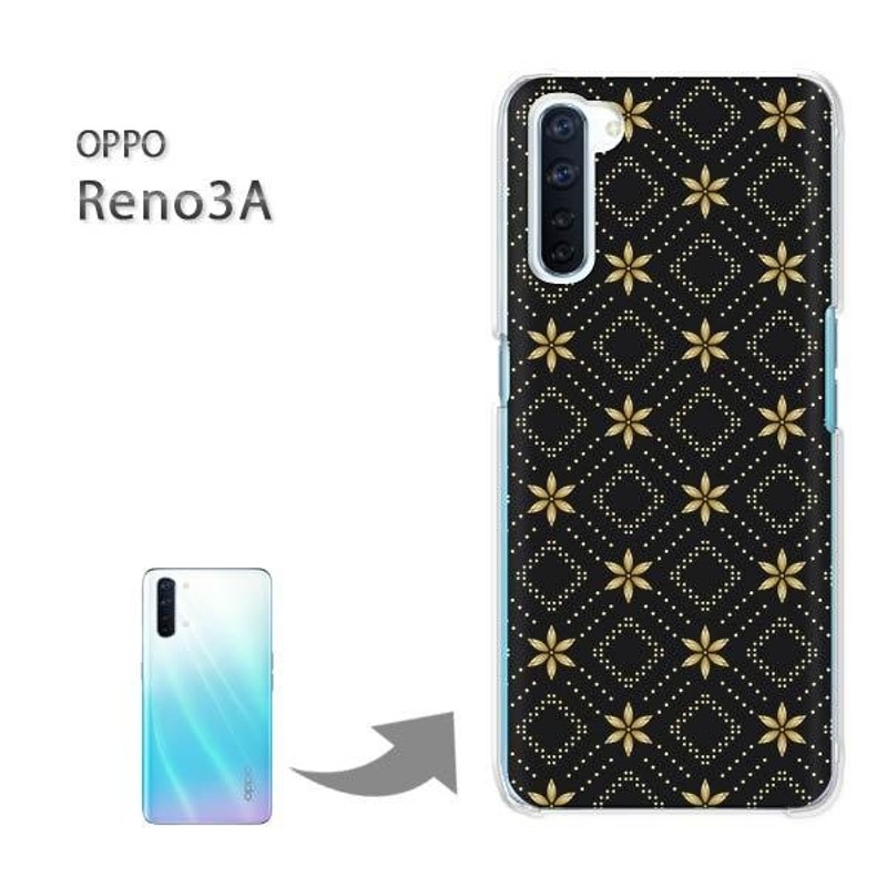 OPPO Reno3A オッポ リノ3A ハードケース デザイン ゆうパケ送料無料 シンプル・花(黒)/reno3a-pc-new1767 |  LINEショッピング