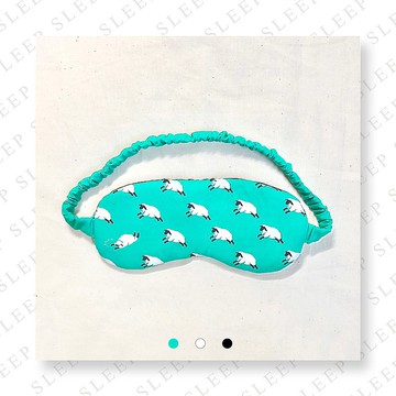好好睡覺眼罩 / 數羊篇 / 絹印 / 手作