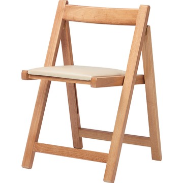 hoi! 林氏木業北歐原木風摺疊餐椅兩入組 OU1S