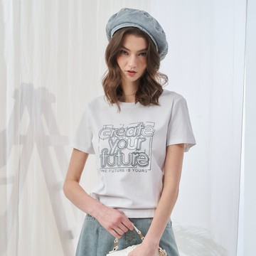 CLL巧玲瓏 美好未來方框文字上衣 7413205