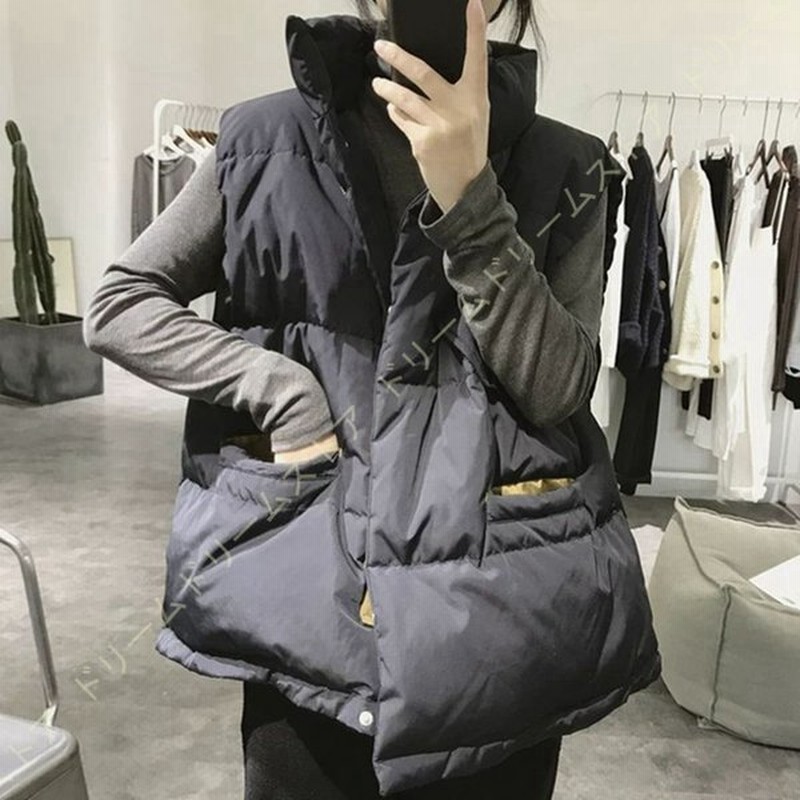 ダウン ベスト レディース 秋 冬 軽量 ライトダウン トップス 中綿 ゆったり 立ち襟 軽量ダウン 暖かい スリム コンパクト インナーダウン ノースリーブ 通販 Lineポイント最大0 5 Get Lineショッピング