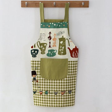 圍裙 新款韓式無袖圍裙男女廚房做飯防油時尚背帶純棉短袖圍裙成人