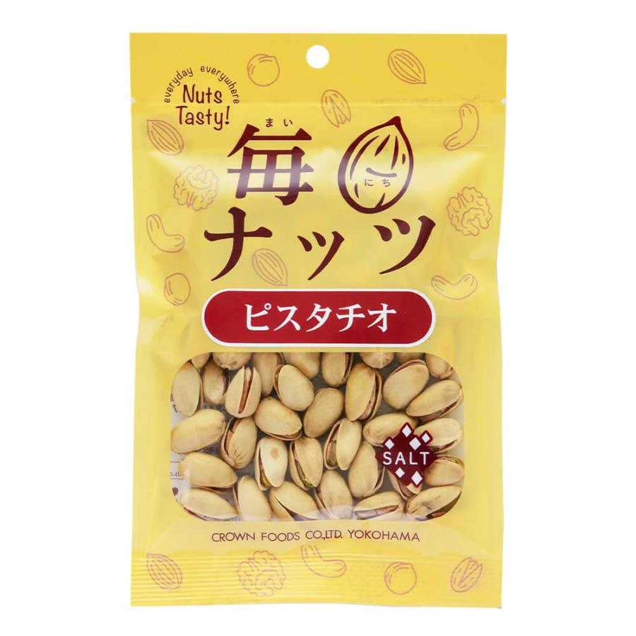 [計2袋セット]クラウンフーヅ ピスタチオ65g・食塩不使用マカデミアナッツ50g 各1袋 送料無料