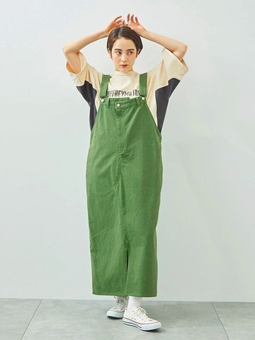 特色不對稱設計前開岔吊帶長裙(0F000765010) - Samansa Mos2