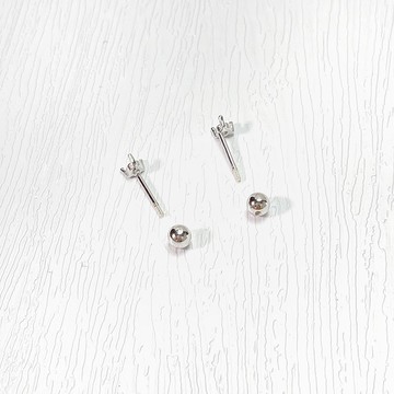 925純銀轉珠螺絲耳扣配件